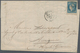 13645 Frankreich: 1871, 25 C. Cérès Blue,on Cover With GC "3982" And Date Cancellation "Toulouse 8 JANV 71 - Gebraucht