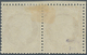 13655 Frankreich: 1873, 15c. Bistre, Horiz. Pair From The Upper Left Corner Of The Sheet (trimmed Margins) - Gebraucht