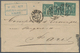 13669 Frankreich: 1877, 10 C. Allegory Green Type II, As Horizontal Pair And 5 C. Green On Cover From Le H - Gebraucht