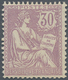 13689 Frankreich: 1902, Allegory 30 C. Mouchon II Light Violet, Very Well Centered, Perfect Mint Never Hin - Gebraucht