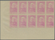 13777 Frankreich: 1946, 2fr.+3fr. Becquerel, Imperforate Marginal Block Of Ten From The Lower Right Corner - Gebraucht