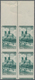 13785A Frankreich: 1947, 10fr.+6fr. Notre-Dame, Top Marginal Block Of Four With Shifted Horiz. Perforation, - Gebraucht