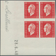 13788 Frankreich: 1948. NON-ISSUED DESIGN "Marianne With Liberty Cap" In Light Brown-red In A Corner Block - Gebraucht