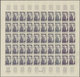 13804 Frankreich: 1954. Set Of 2 Different Color Proof Sheets Of 50 For The Issue "50th Anniversary Foundi - Oblitérés