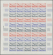 13837 Frankreich: 1965, France. Set Of 3 Different Color Proof Sheets Of 50 For An Airmail Stamp Showing " - Gebraucht