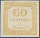 13929 Frankreich - Portomarken: 1871, 60 C. Yellow-brown, Fresh Colors, On All Sides Having Wide Margins, - 1859-1959 Briefe & Dokumente