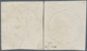 13937 Frankreich - Telegrafenmarken: 1868, 1 And 2 Fr., Each Neat Canceled And Having Full Margins Cut, Si - Télégraphes Et Téléphones