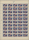 13974A Französische Post In Der Levante: 1942, 2.50fr. On 12½pi. Ultramarine, Complete Sheet Of 50 Stamps, - Sonstige & Ohne Zuordnung