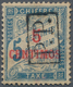13981 Französische Post In Marokko: 1903, 5 C. Postage Stamp Blue With Red Overprint '5 / CENTIMOS' As Wel - Autres & Non Classés