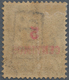 13981 Französische Post In Marokko: 1903, 5 C. Postage Stamp Blue With Red Overprint '5 / CENTIMOS' As Wel - Autres & Non Classés