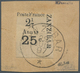 13983 Französische Post In Zanzibar: 1897, Emergency Issue, 2½a. + 25c., Surcharged Lower Selvedge Of Shee - Sonstige & Ohne Zuordnung