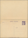 13997 Frankreich - Ganzsachen: 1938. Paid Reply Postal Card 55c+55c Violet Peace. Unused. - Autres & Non Classés