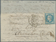 14029 Frankreich - Ballonpost: 1870, 30.10., "LE FULTON", Lettersheet Franked With 20c. Laure, Oblit. GC " - 1960-.... Lettres & Documents