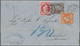 14086 Griechenland: 1872, Folded Stamples Envelope From Messina With Blue Crayon "130" At Arrival 10 L. Or - Briefe U. Dokumente