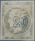 14087 Griechenland: 1872-75, Large Hermes Head, 20 Lepta DEEP INDIGO BLUE On Bluish Thin Transparent Paper - Briefe U. Dokumente