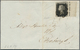 14133 Großbritannien: 1840-41 1d. Black, Right Hand Marginal Single Lettered I-L, Tied By Black Maltese Cr - Autres & Non Classés