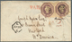 14142 Großbritannien: 1847-54 Embossed 6d. Mauve Horizontal Pair, Used On 1854 Cover From Guildford To New - Sonstige & Ohne Zuordnung