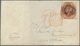 14144 Großbritannien: 1853, 10 D Brown, Die 3, Cut Square, Even To Full Margins At Three Sides, At Bottom - Autres & Non Classés