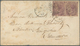 14154 Großbritannien: 1862, 6 P. Violett Two Singles On Small Letter From "LONDON 5.JY.62" To JAMAICA With - Autres & Non Classés