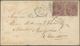 14154 Großbritannien: 1862, 6 P. Violett Two Singles On Small Letter From "LONDON 5.JY.62" To JAMAICA With - Sonstige & Ohne Zuordnung