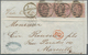 14162 Großbritannien: 1875: Outer Of Entire Letter Franked With Strip For Four 2 1/2 D Plate 1 (JE - JH), - Sonstige & Ohne Zuordnung