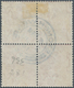 14179 Großbritannien: 1912, 1d. Scarlet, Wm Simple Cipher, Die 1B, Inverted Watermark, Block Of Four Showi - Autres & Non Classés