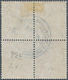 14179 Großbritannien: 1912, 1d. Scarlet, Wm Simple Cipher, Die 1B, Inverted Watermark, Block Of Four Showi - Sonstige & Ohne Zuordnung