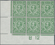 14188 Großbritannien: 1912, ½d. Green, Wm Multiple Cypher, Reversed Watermark, Marginal Block Of Six From - Sonstige & Ohne Zuordnung