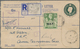 14259 Britische Militärpost II. WK: 1943 KGVI. 2s6d. Yellow-green Optd. "M.E.F." Uprating Postal Stationer - Autres & Non Classés