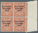 14305 Irland: 1922 Error "PENCF" On Bottom Right Stamp 1½d. Red-brown Of Right Hand Marginal Block Of Four - Lettres & Documents