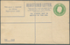 14419 Irland - Ganzsachen: British Dominion: 1922, King Georg V. 5 D. Pale Green Registered Envelope, Size - Ganzsachen