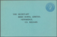 14500 Irland - Ganzsachen: Irish Ropes, Ltd.: 1967, 3 D. Blue "proxy" Card On Bluish Paper, Unused, Fine, - Ganzsachen