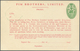 14526 Irland - Ganzsachen: Pim Brothers, Ltd., Dublin: 1947, 1/2 D. Pale Green "proxy" Card, Text In Red W - Ganzsachen