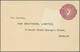 14530 Irland - Ganzsachen: Pim Brothers, Ltd., Dublin: 1953, 1 1/2 D.violet "proxy" Card, Text In Black, U - Ganzsachen