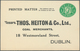 14544 Irland - Ganzsachen: Thos. Heiton & Co., Ltd., Dublin: 1930 (?), 1/2 D. Pale Green Printed Metter An - Ganzsachen
