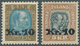 14614 Island: 1929/1930, Zwei Aufdruckwerte Mit 10 Kr. Auf 2 Kr. Olivbraun/hellblau Bzw. Auf 5 Kr. Hellbra - Autres & Non Classés