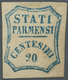 14670 Italien - Altitalienische Staaten: Parma: 1859, Prov. Regierung 20 C. Blau Allseits Vollrandig, Unge - Parme