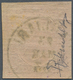 14675 Italien - Altitalienische Staaten: Sardinien: 1853: VEII 40 C Embossed On Rose Paper, Cancelled (C)A - Sardaigne