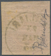 14675 Italien - Altitalienische Staaten: Sardinien: 1853: VEII 40 C Embossed On Rose Paper, Cancelled (C)A - Sardinien