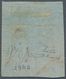 14696 Italien - Altitalienische Staaten: Toscana: 1852, 1 Soldo Yellow Gold On Bluish Paper, Used With Par - Toskana