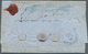 14705 Italien: 1861: Neapolitan Provinces. Three Colour Franking Consisting Of 1 Gr. Dark Grey, 2 Gr Light - Poststempel