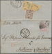 14721 Italien: 1874, Full Entire Letter Bearing 60 Cmi Violet And Backside Türkish 10 Pia Lilac And 2x 1 G - Poststempel