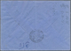 14767 Italien: 1951, 15 L Blue With Horizontal Strongly Displaced Perforation, Mixed Franking On Registere - Poststempel