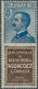 14779 Italien - Zusammendrucke: 1924/1925, 25c. Blue + Tagliacozzo Unmounted Mint With Natural Slightly Ir - Non Classés