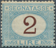 14808 Italien - Portomarken: 1870, 2l. Blue/brown, Fresh Colour, Slightly Uneven Perfs At Top, Mint O.g. W - Portomarken