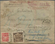 14929 Lettland: 1920/1924, Two Insured Letters: JAUNPILS 31.1.20 6.50rbl. To Riga; TALSI 29.2.24 104lat. T - Lettonia