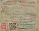 14929 Lettland: 1920/1924, Two Insured Letters: JAUNPILS 31.1.20 6.50rbl. To Riga; TALSI 29.2.24 104lat. T - Lettland