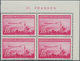 15047 Liechtenstein: 1936, 1 Fr. - 2 Fr. Zeppeline, Postfr. Ungefaltete Luxuseckrand Viererblocks V. Oben - Briefe U. Dokumente