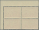 15047 Liechtenstein: 1936, 1 Fr. - 2 Fr. Zeppeline, Postfr. Ungefaltete Luxuseckrand Viererblocks V. Oben - Storia Postale