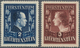 15059 Liechtenstein: 1951 Fürstenpaar 2 Fr. Und 3 Fr. Je In ZÄHNUNG 14¾, Postfrisch Mit Originalgummi, Mit - Lettres & Documents